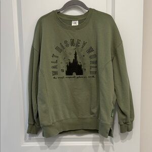 Disney Women's Olive Crewneck Sweater